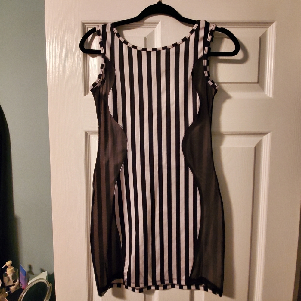 Striped cocktail dress